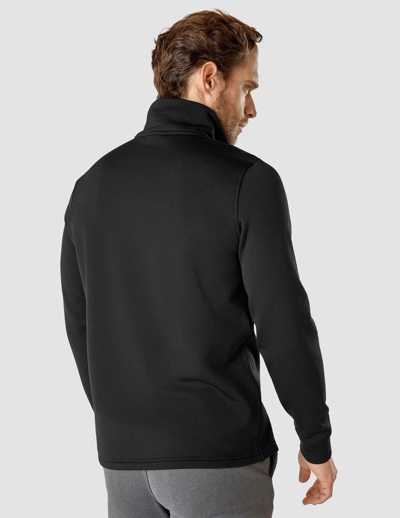 Tech Wool Half Zip Black